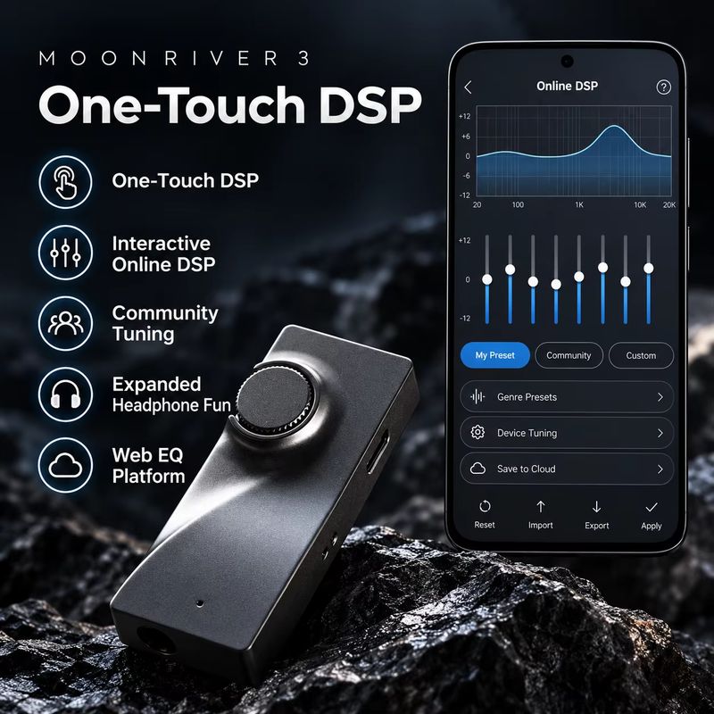 Portable Dac Dongle Usb C - Adaptateur audio Hi-Fi Moonriver3 avec dongle