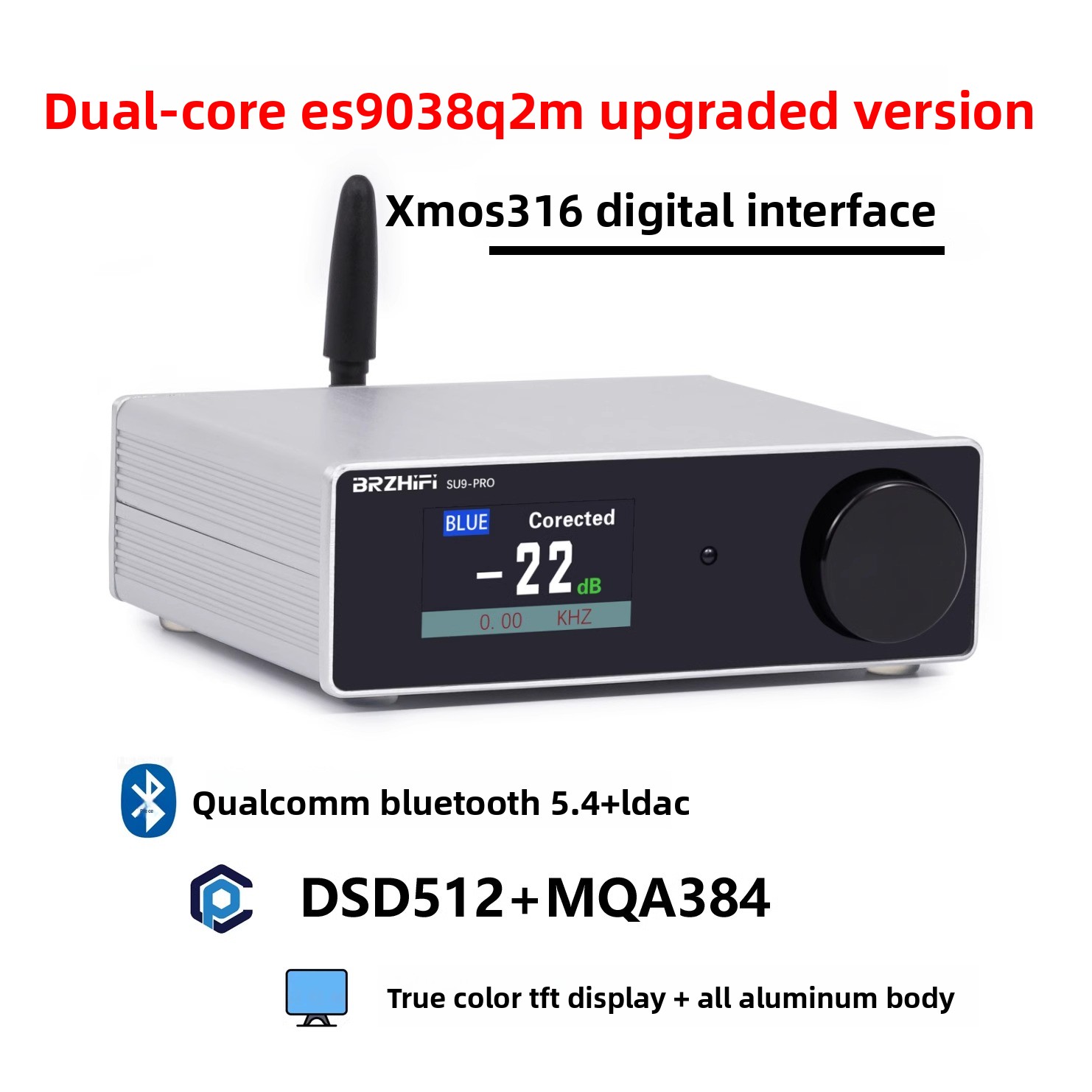 Dac Usb Coaxial Optical Bluetooth - Weiliang SU9PRO double cœur ES9038 Bluetooth