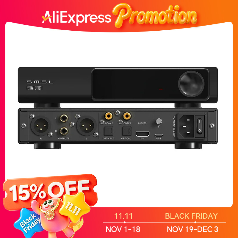Dac Usb Coaxial Optical Bluetooth - Décodeur RAW-DAC1 SMSL MQA MQA-CD AK4Civil+