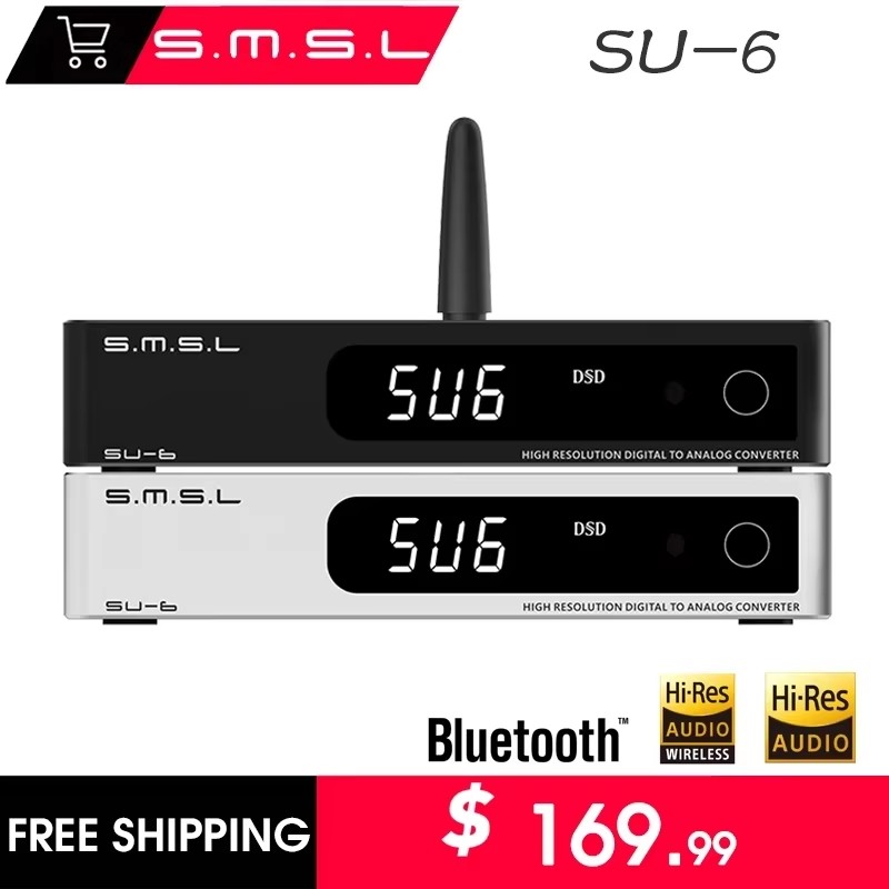 Dac Usb Coaxial Optical Bluetooth - Décodeur SMSL SU-6 ES9038Q2M OPA1612 *