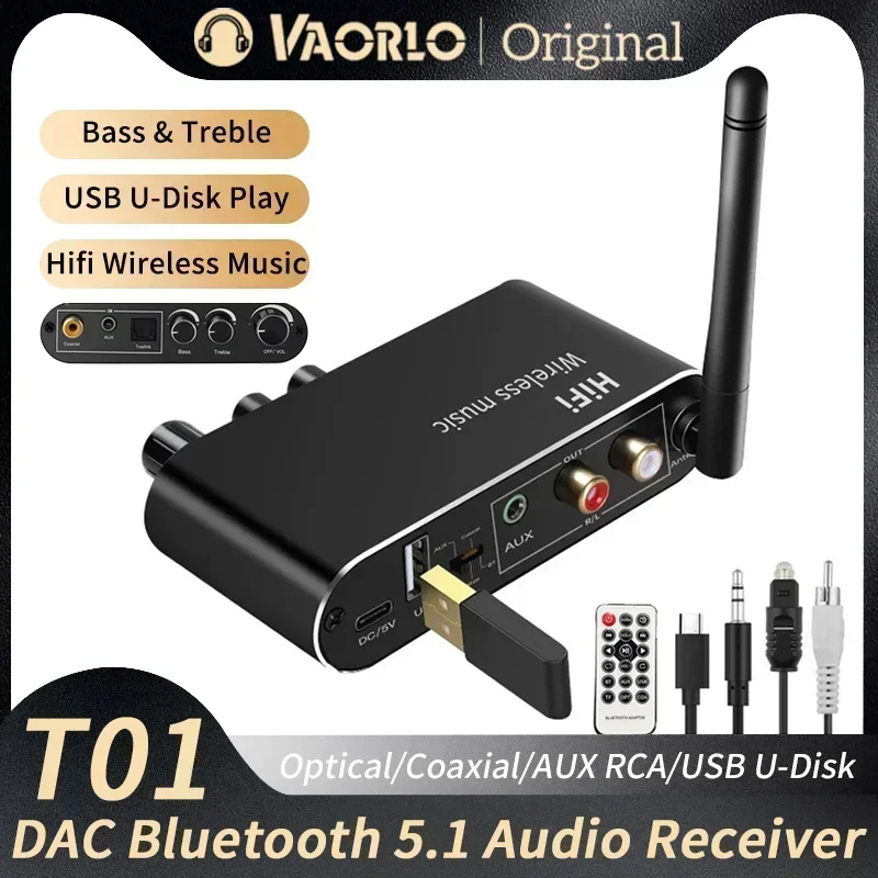 Récepteur Audio Bluetooth 5.1  - Dac Usb Coaxial Optical Bluetooth avis et prix