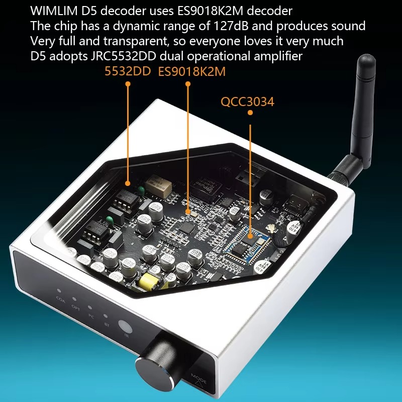 D5 : décodeur audio sans perte - Dac Usb Coaxial Optical Bluetooth avis et prix