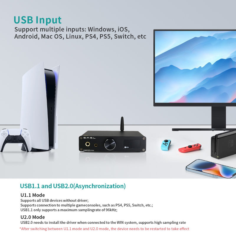 SMSL C200 PRO MQA LDAC DSD512  - Dac With Headphone Amp Balanced avis et prix
