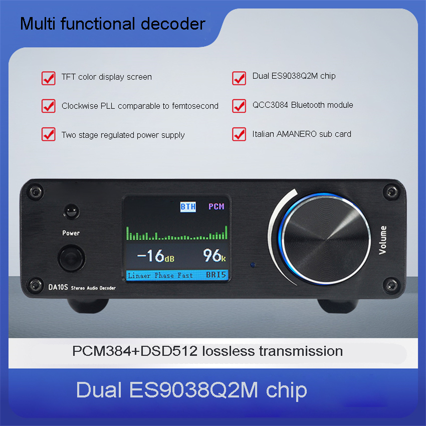 DA10S double ES9038 DSD512 Blu - Dual Ess9038 Dac avis et prix